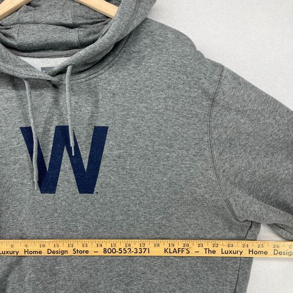 CHICAGO CUBS Hoodie Adult XL NEW ERA Fly the W Flag MLB Fleece Sweatshirt Gray - Picture 14 of 16